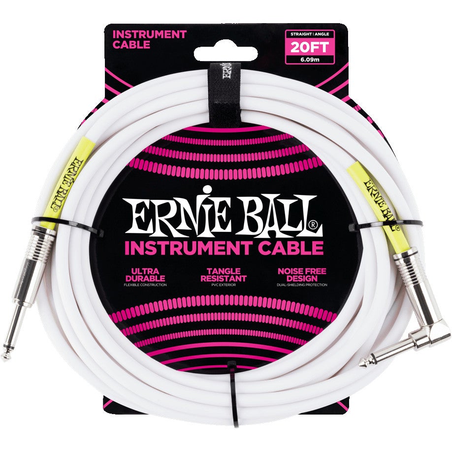 Ernie Ball 6047 Classic Instrument Cable, 6 meter, wit