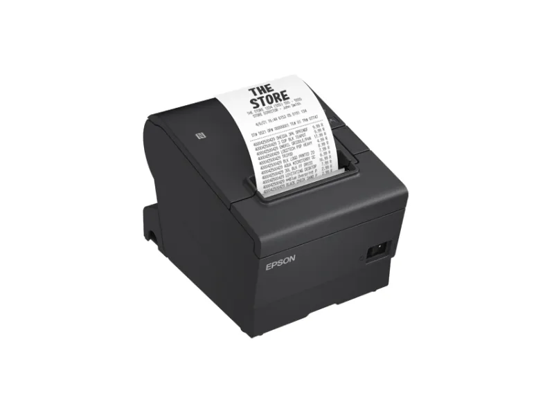 Epson TM T88VII (132) - Kvitteringsprinter - termisk linje - Rulle (7,95 cm) - 180 x 180 dpi - op til 500 mm/sek. - USB 2.0, USB 2.0 vært, LAN, PoweredUSB - skærer - sort