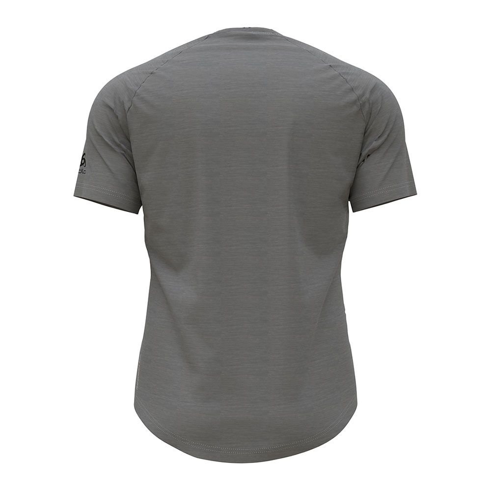 Odlo ASCENT PW 130 SWISS PEAKS - Tee-shirt Homme grey melange - sharp green