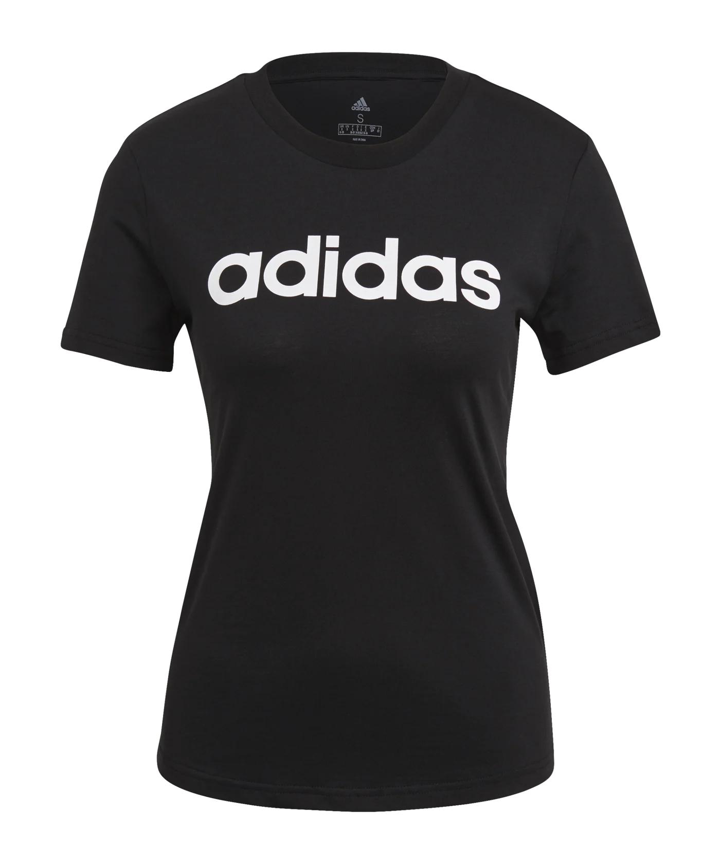 adidas Essentials T-Shirt Damen Schwarz Weiss