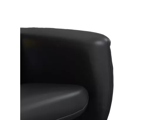 Fauteuil inclinable de massage avec repose-pied noir similicuir