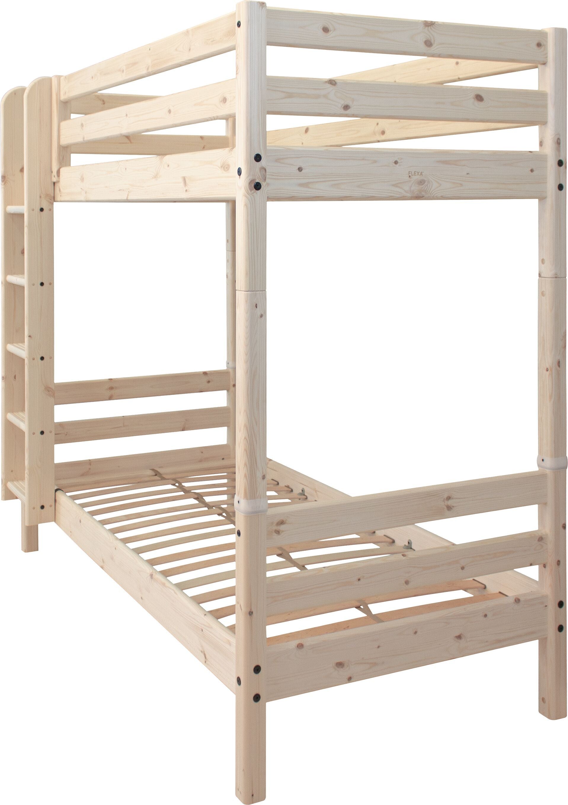 Flexa CLASSIC Etagenbett - Kiefer natur / B: 110.0 cm x T: 210.0 cm x H: 184.0 cm