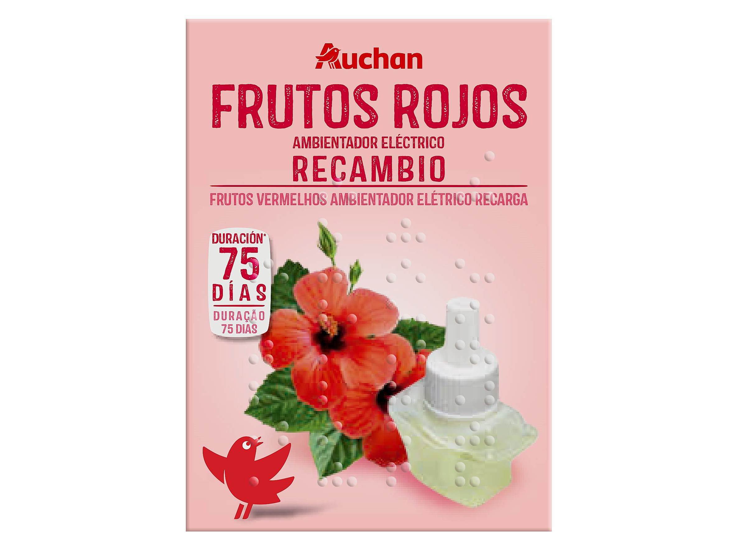 AMBIENTADOR ELÉCTRICO AUCHAN RECARGA FRUTOS VERMELHOS 25ML