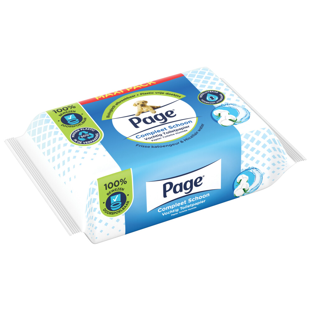 Page Vochtig Toiletpapier Compleet Schoon Maxi74 stuks