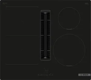 Bosch Serie | 4 PVS611B16E - Induktions kogeplade - 4 plader - Niche - bredde: 56 cm - dybde: 49 cm - Klasse B - rammeløs - sort med downdraft-udstødning (ekstraktion og recirkulation med ekstra ekstraktion og recurkulationssæt)