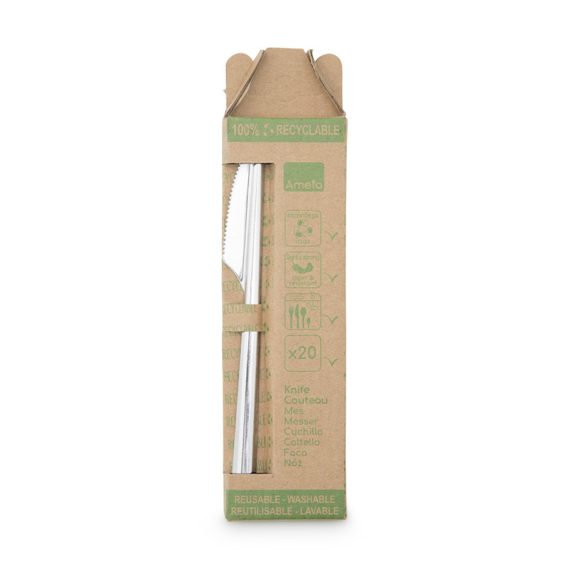 Amefa RVS messen - zilverkleurig - 20 stuks