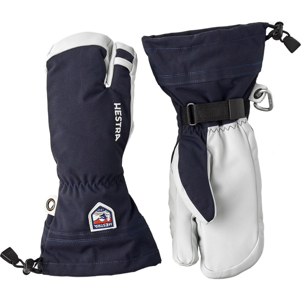 Hestra Army Leather Heli 3-Finger Skihandschuhe navy