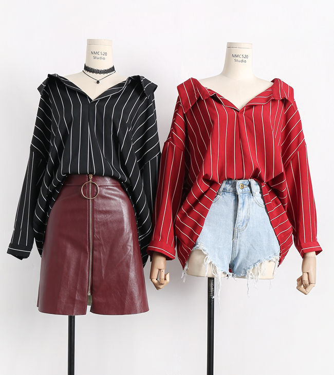 Lemongrass - Gestreepte blouse met lage rug