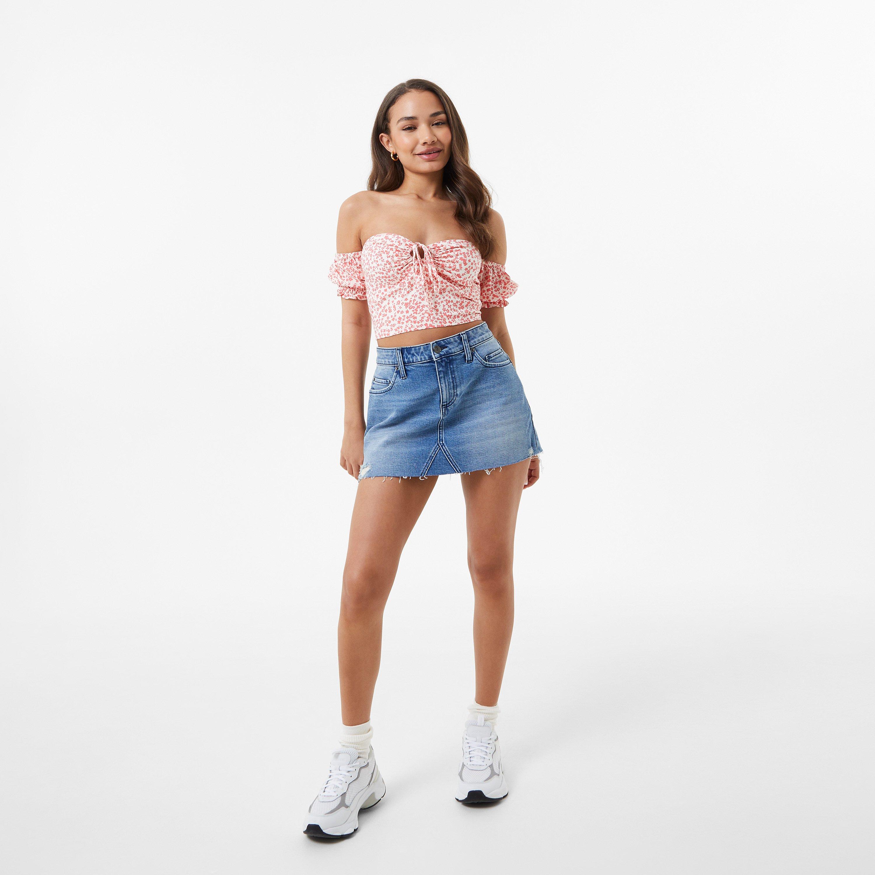 Jack Wills JW Off Shoulder Crop Top