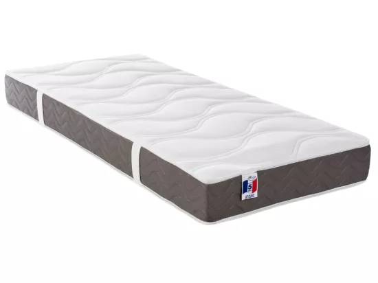 Lit électrique de relaxation déco tout plots + matelas 100% latex 3 zones - 2 x 70 x 190 cm - Tissu - Beige - JOFAR de YSMÉE