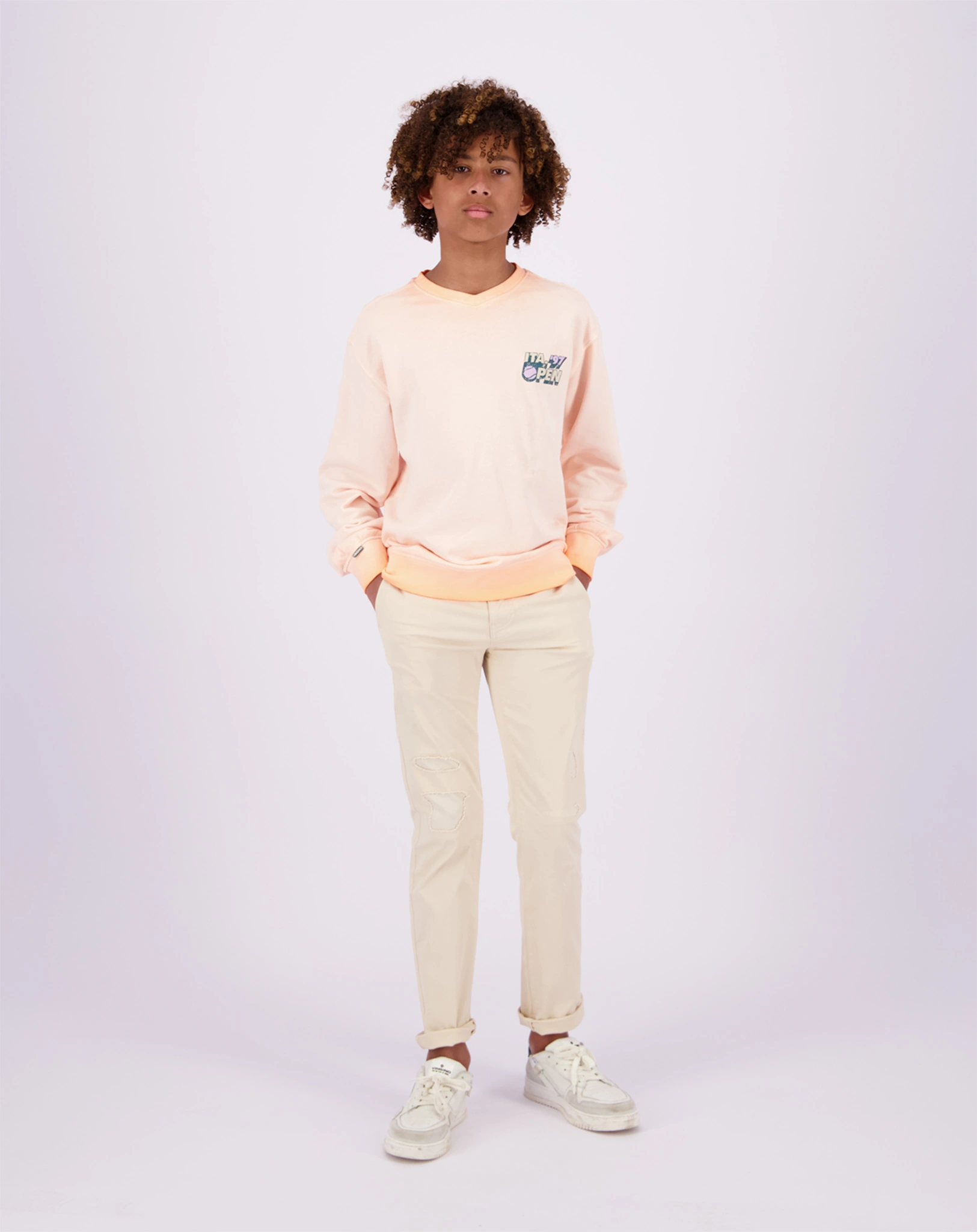 Sweatshirt NEOR in soft neon orange