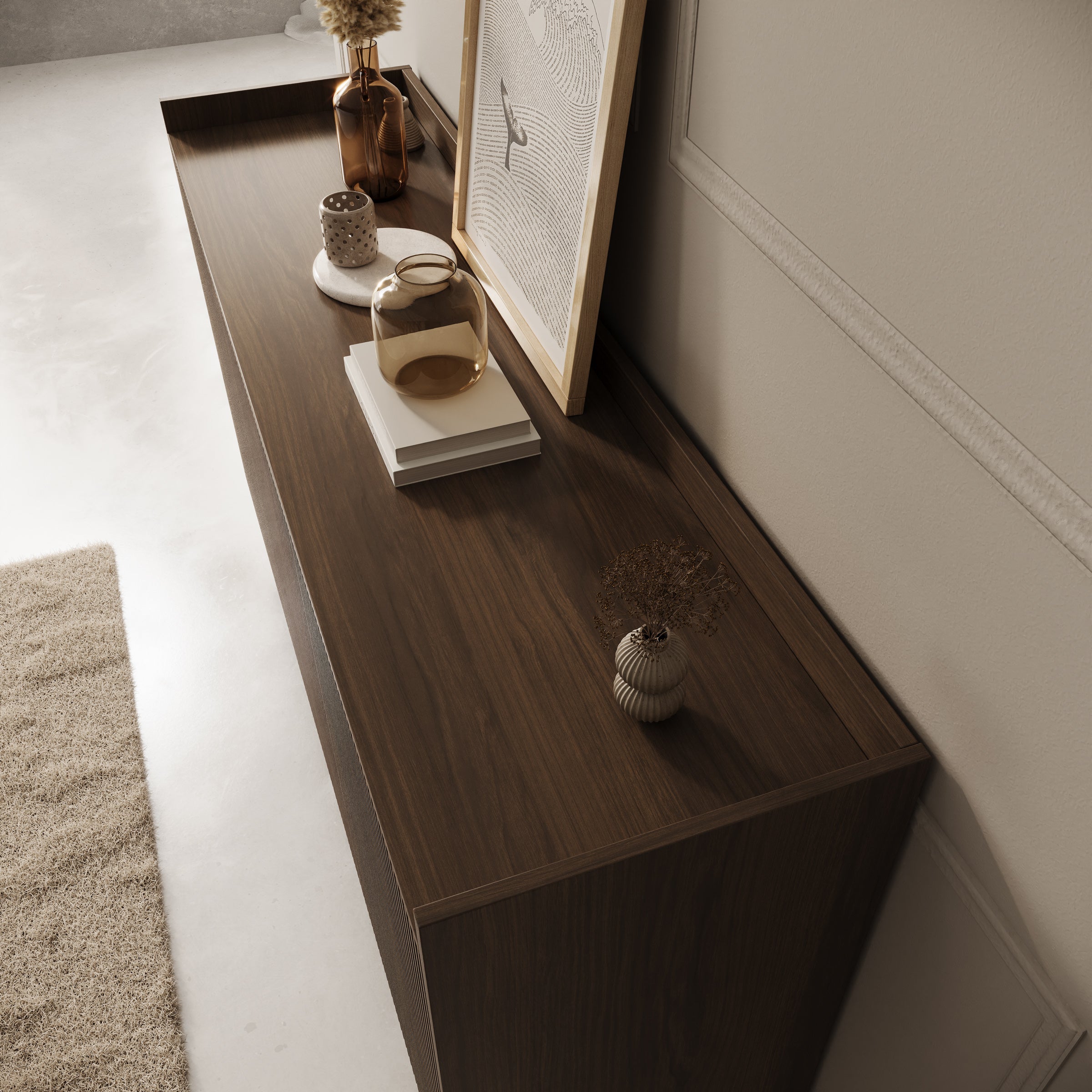 Asty - Dressoir - Donker eiken - 150x41x92 cm