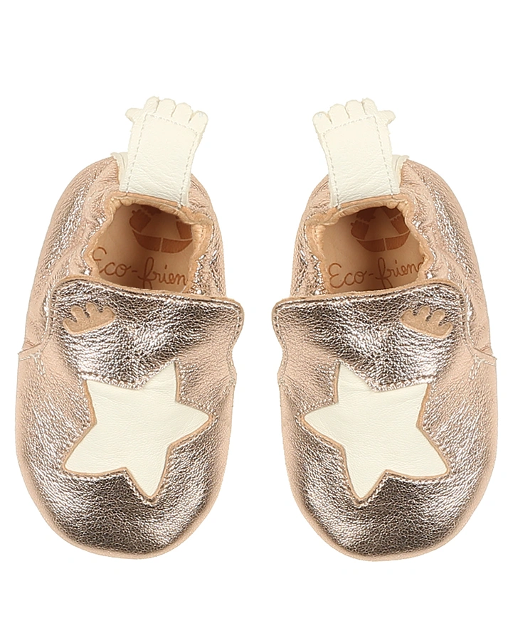Krabbelschuhe BLUBLU ETOILE METALLIC in rosa