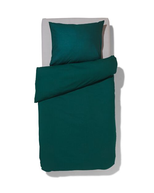 housse de couette en coton doux 140x200/220 vert foncé