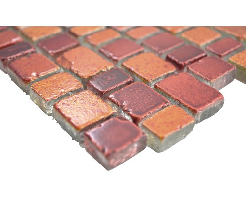 Glasmozaïek XCM GME 96 31,7x31,1 cm rood