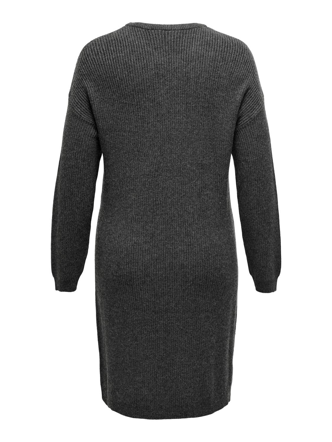 CARIBI Kurzes Kleid Dark Grey