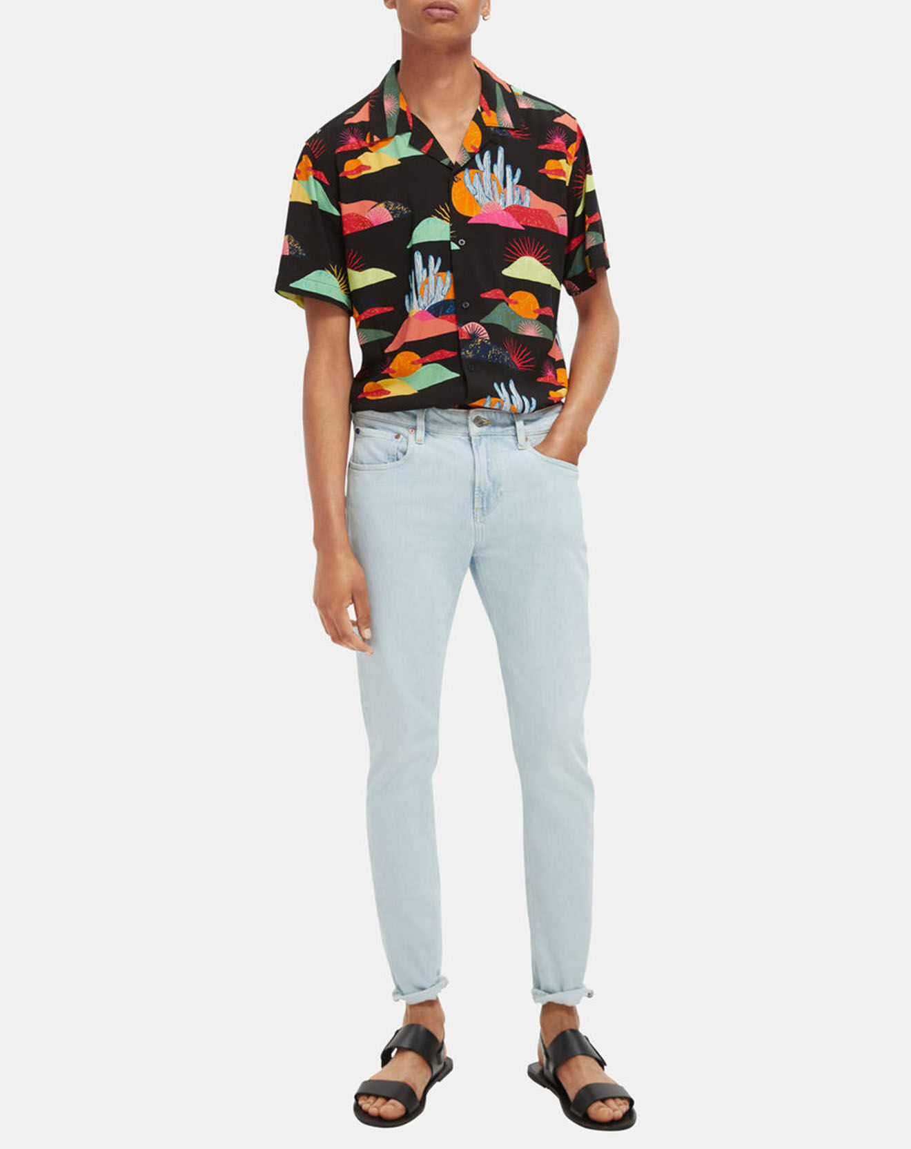Scotch & Soda Jean Slim Fit Skim bleu ciel