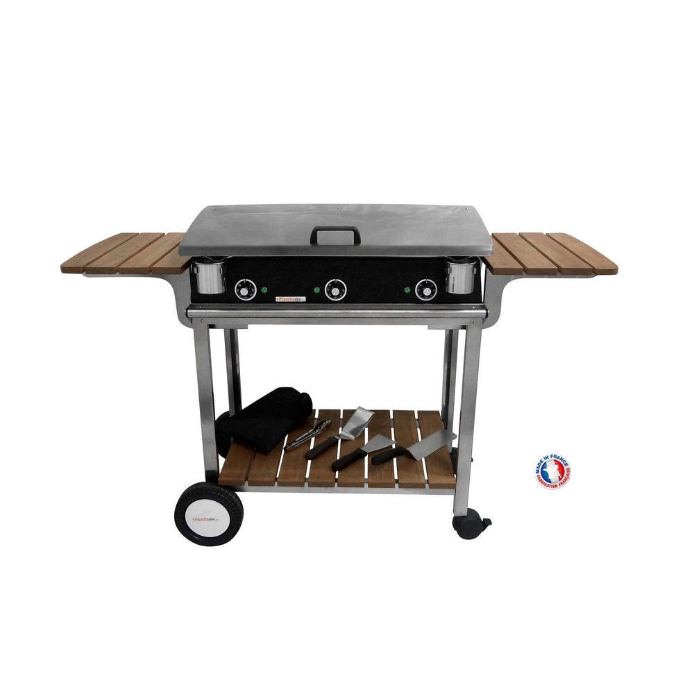 Pack plancha électrique PlanchaElec Lux 830 Carbon - Chariot Elysée 83