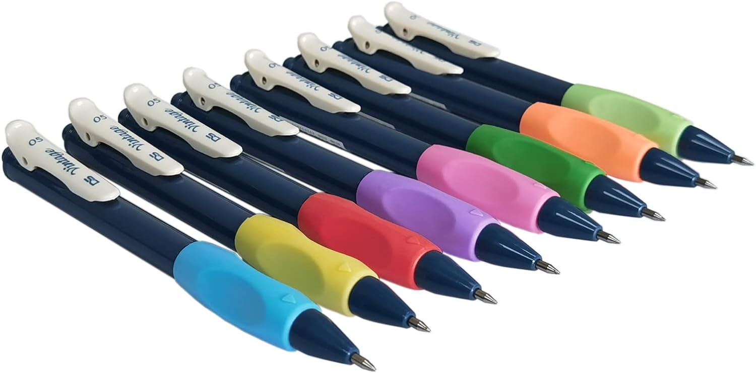 (10er Set) Silikon Schreibhilfe Stift Griff Schreibgeräte Grip für Kinder   Erwachsene - Assortiert
