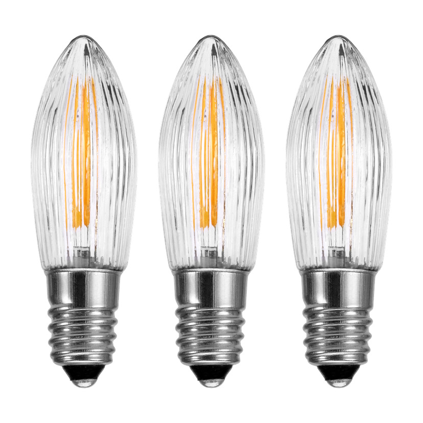 Reservepærer til adventslysestake LED 3-pk E10 0,1-0,5 W 14-55 V