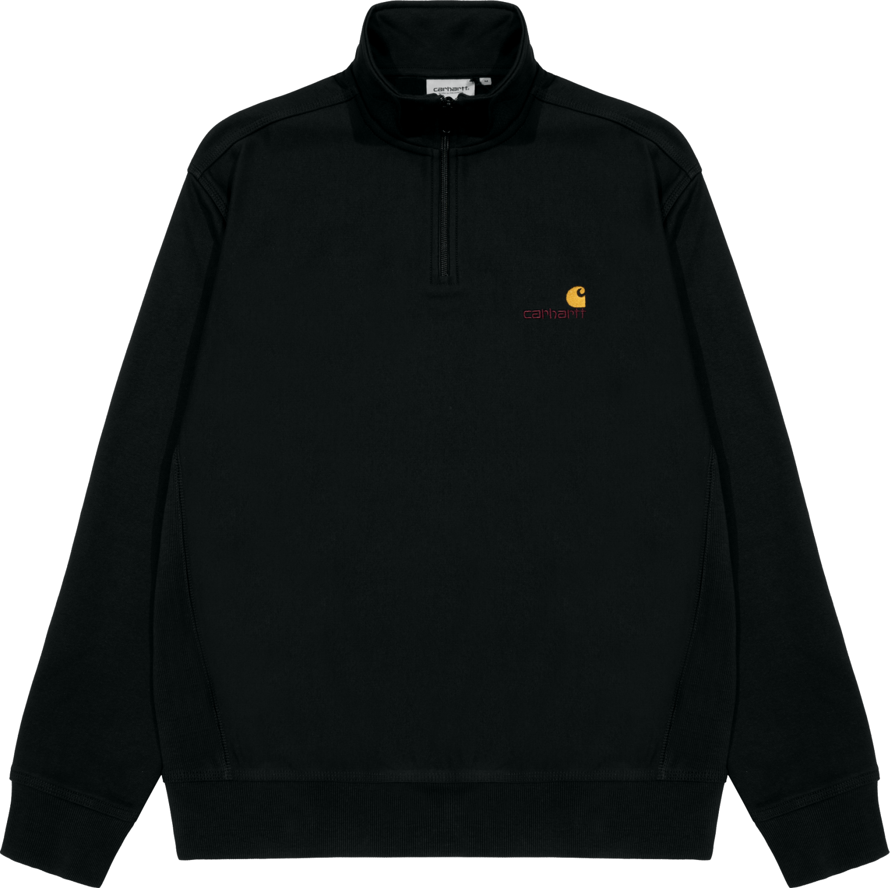 Carhartt WIP Half-Zip American Script Sweatshirt Schwarz