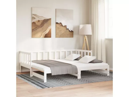 Lit de jour et lit gigogne sans matelas 90x200 cm bois massif