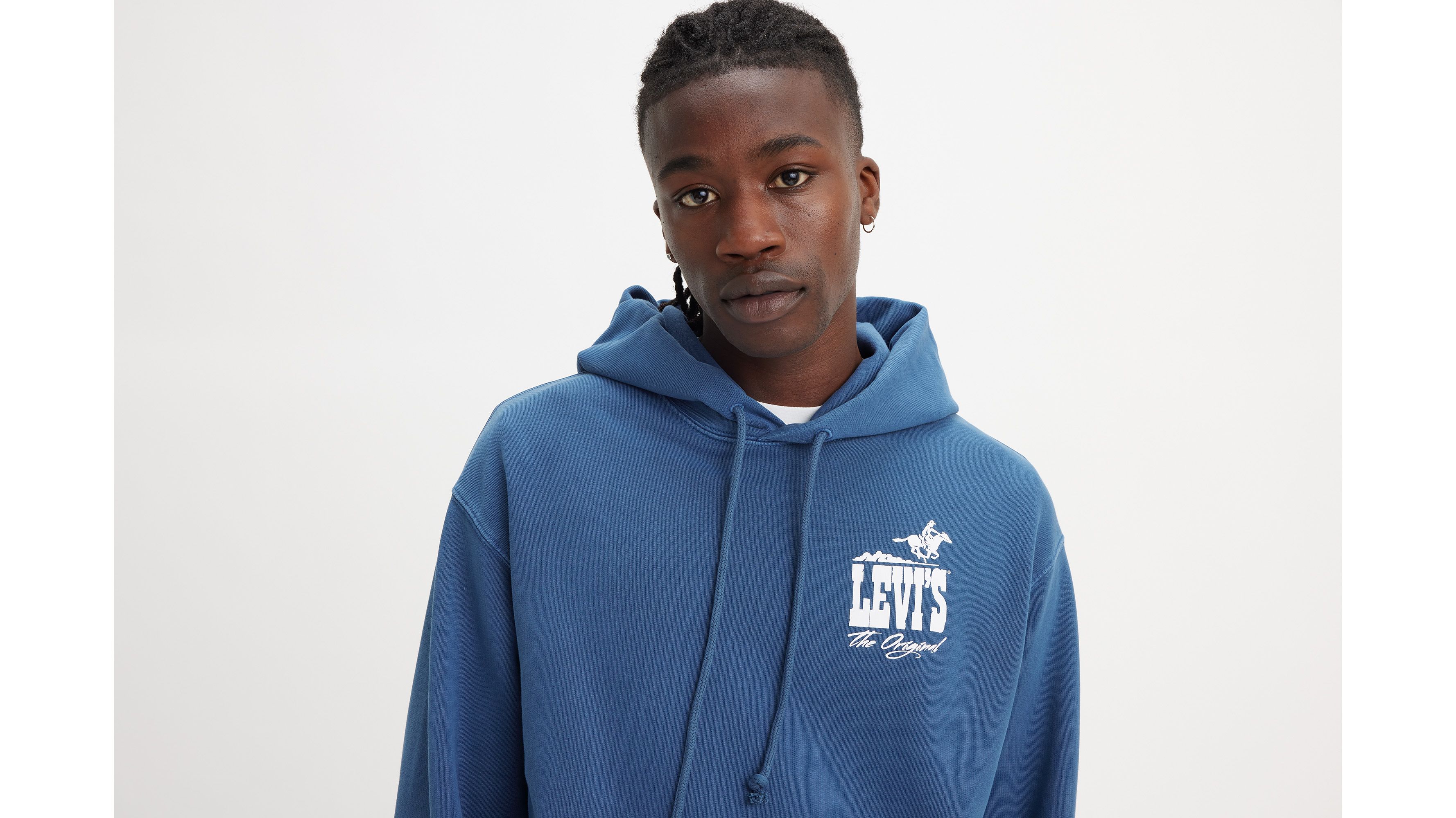 Sweat à capuche graphique Authentic - Levi Archival Garment Dye Vintage Indigo - Bleu