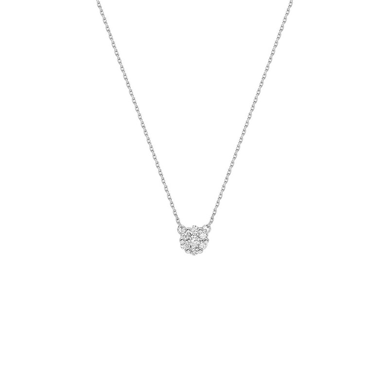 Collier Femme - Or 18 Carats - Diamant 0,15 Carats - Longueur : 42 cm