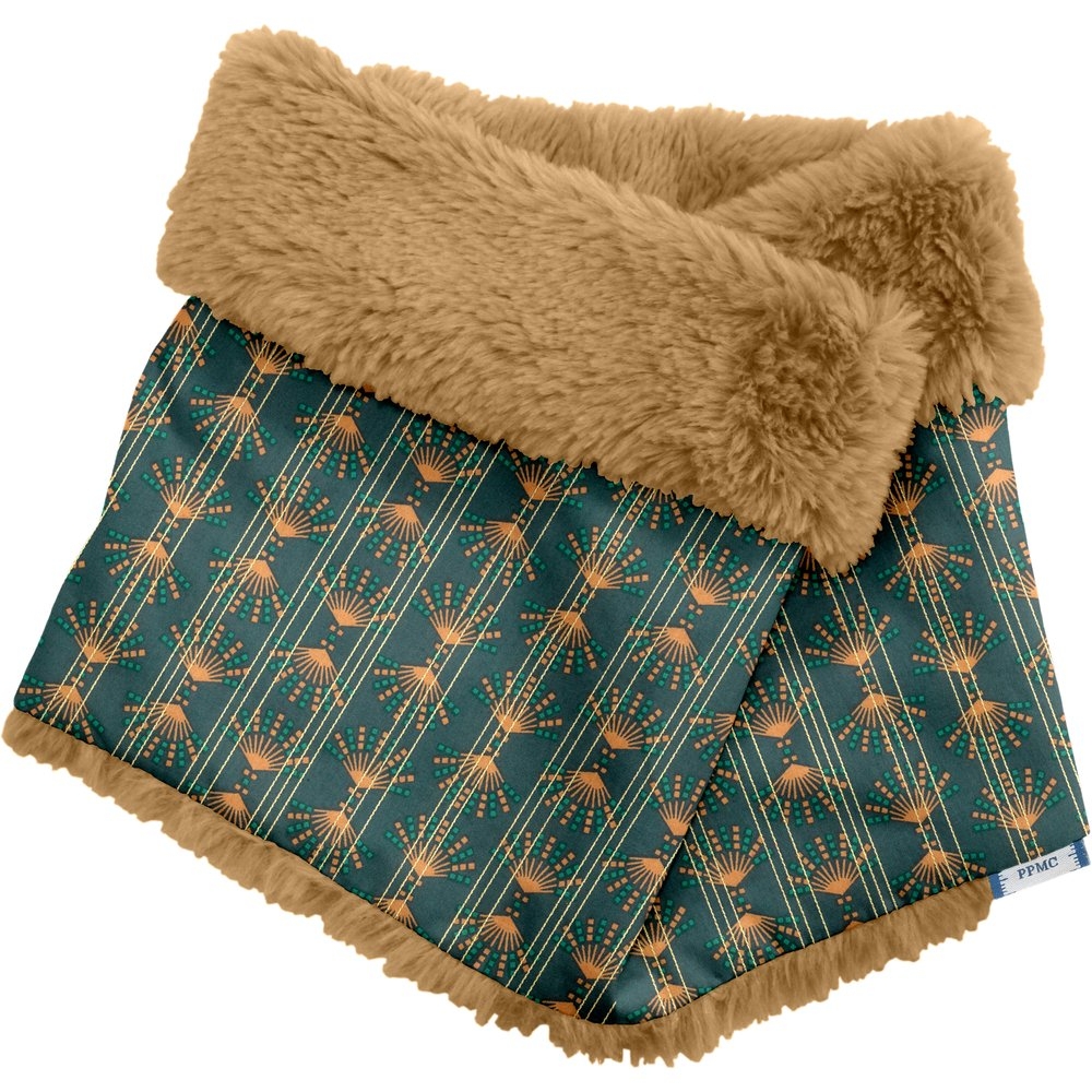 Echarpe Tube Enfant Eventail Or Vert