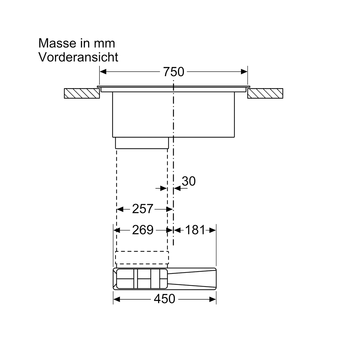 Siemens EX875LX67E Induktionskochfeld mit Designrahmen und integriertem Dunstabzug 80cm