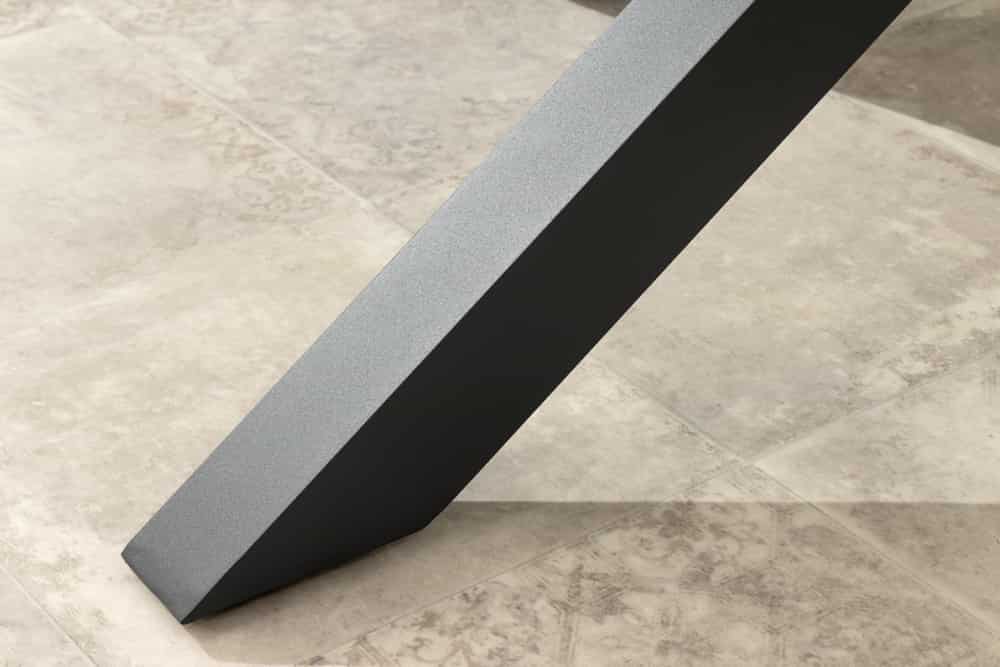 Runder In- und Outdoor Esstisch GALAXY 120cm graphit Keramik anthrazit Aluminium Gartentisch