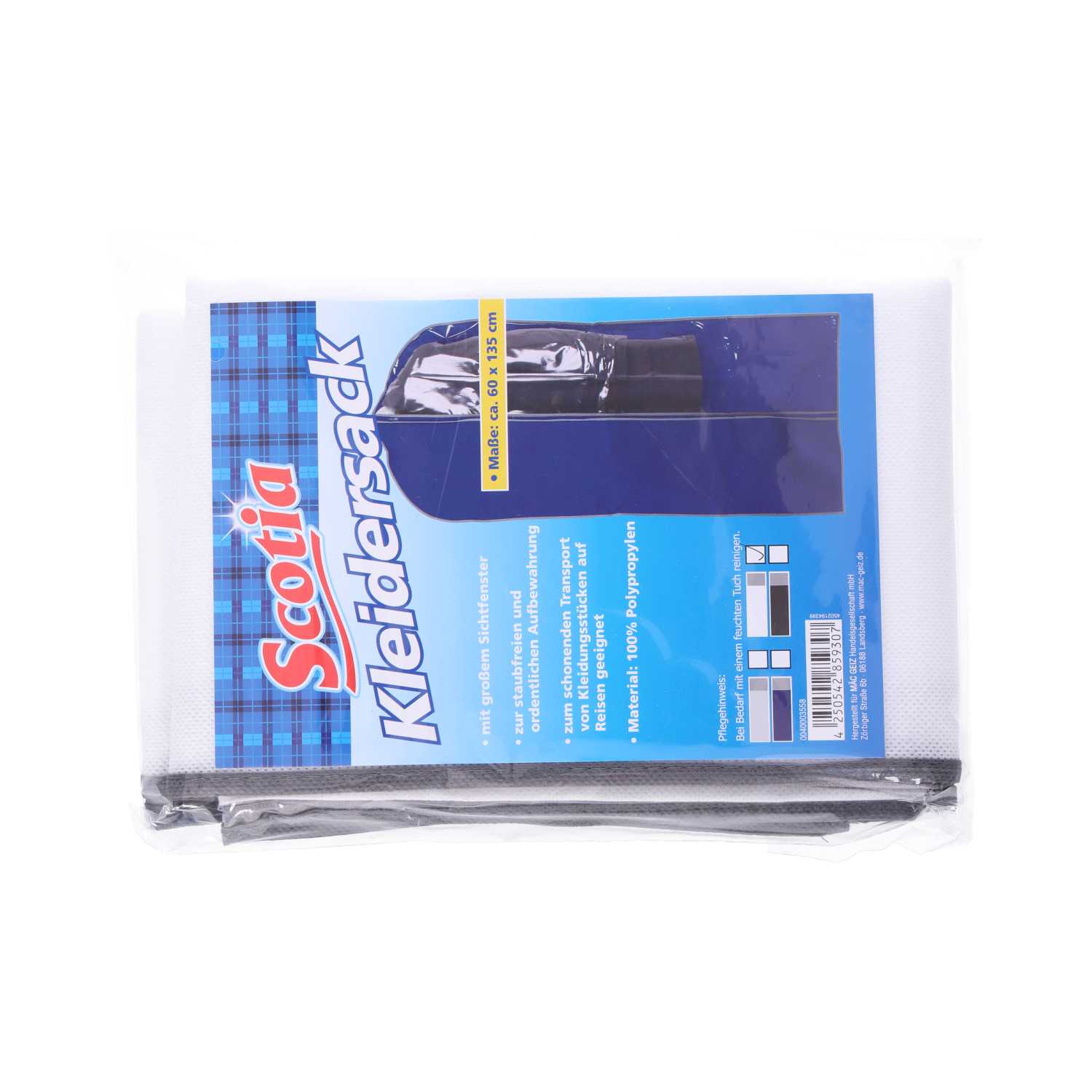 Scotia Kleidersack mit Sichtfenster 60 x 135 cm 3fach