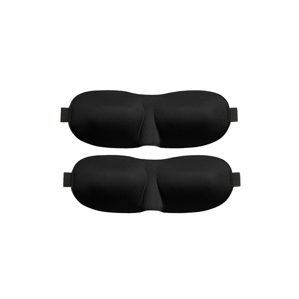 Sovemaske, sort 3D 2 stk.