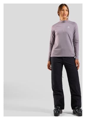 Pull Femme Odlo Essentials Light 1/2 Zip Gris