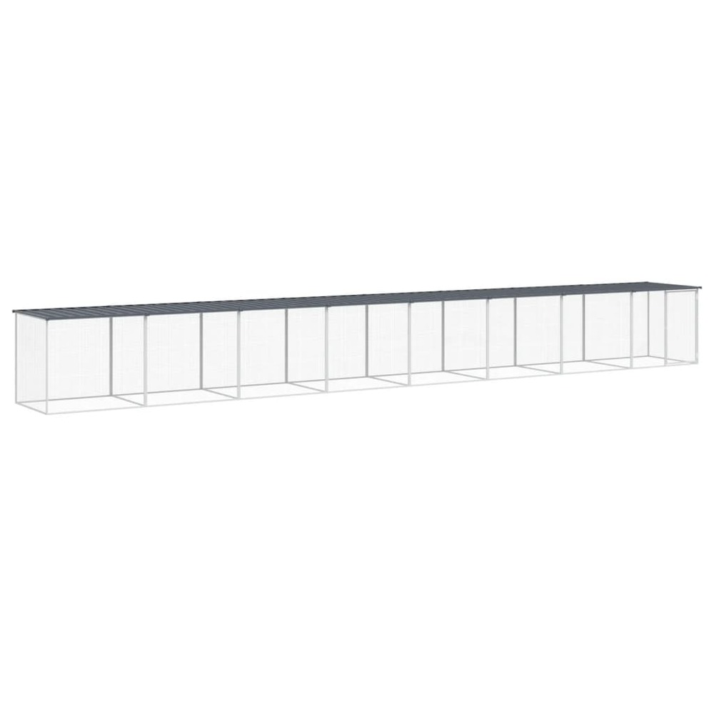 Poulailler avec toit anthracite 803x98x90 cm acier galvanisé