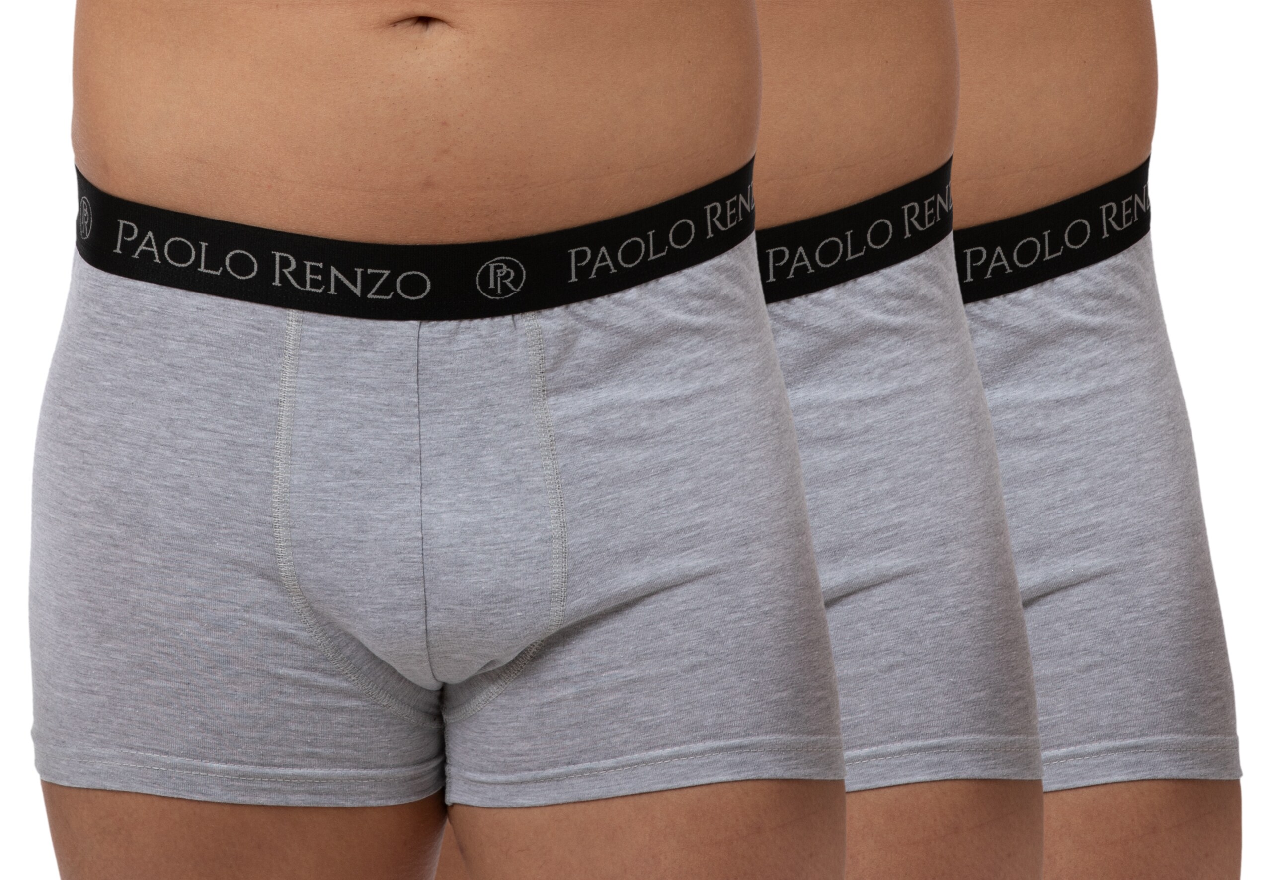 Paolo Renzo® Hipster Boxershorts 12 Stück - Größe XXL - Dunkelgrau
