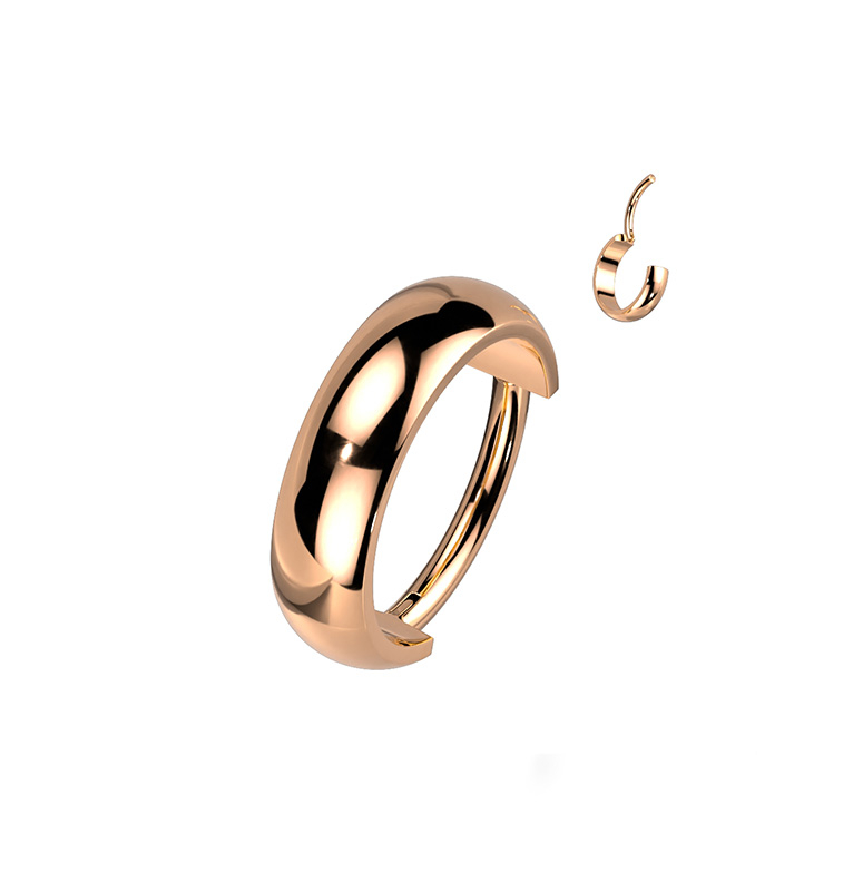 (Ø8mm) G23 Titan Herren Ohrring Kreole - Roségold