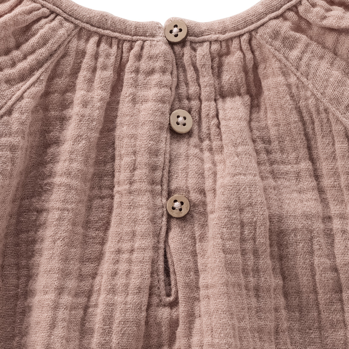 Topolino Pure Collection Mädchen Musselin-Bluse mit Raglanärmeln puderrosa