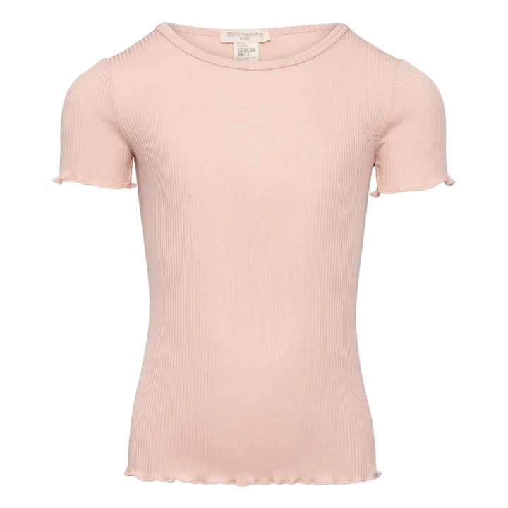 Minimalisma T-Shirt en Soie Blomst | Rose pâle