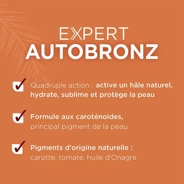 Forté Pharma Expert Autobronz Onagre Carotte Vitamine E 20 ampoules+10 Offertes