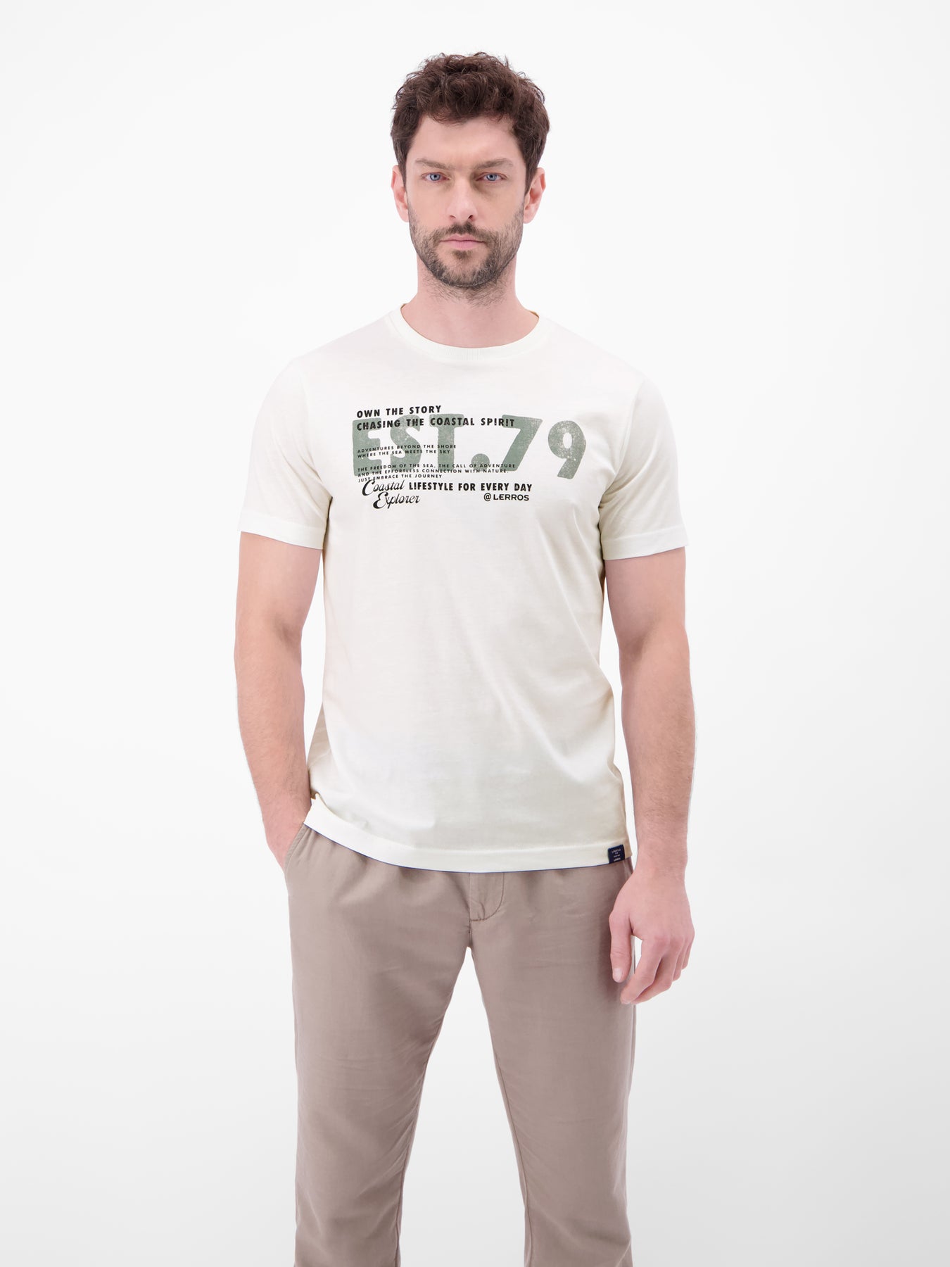 T-Shirt aus Baumwolle mit Brustprint