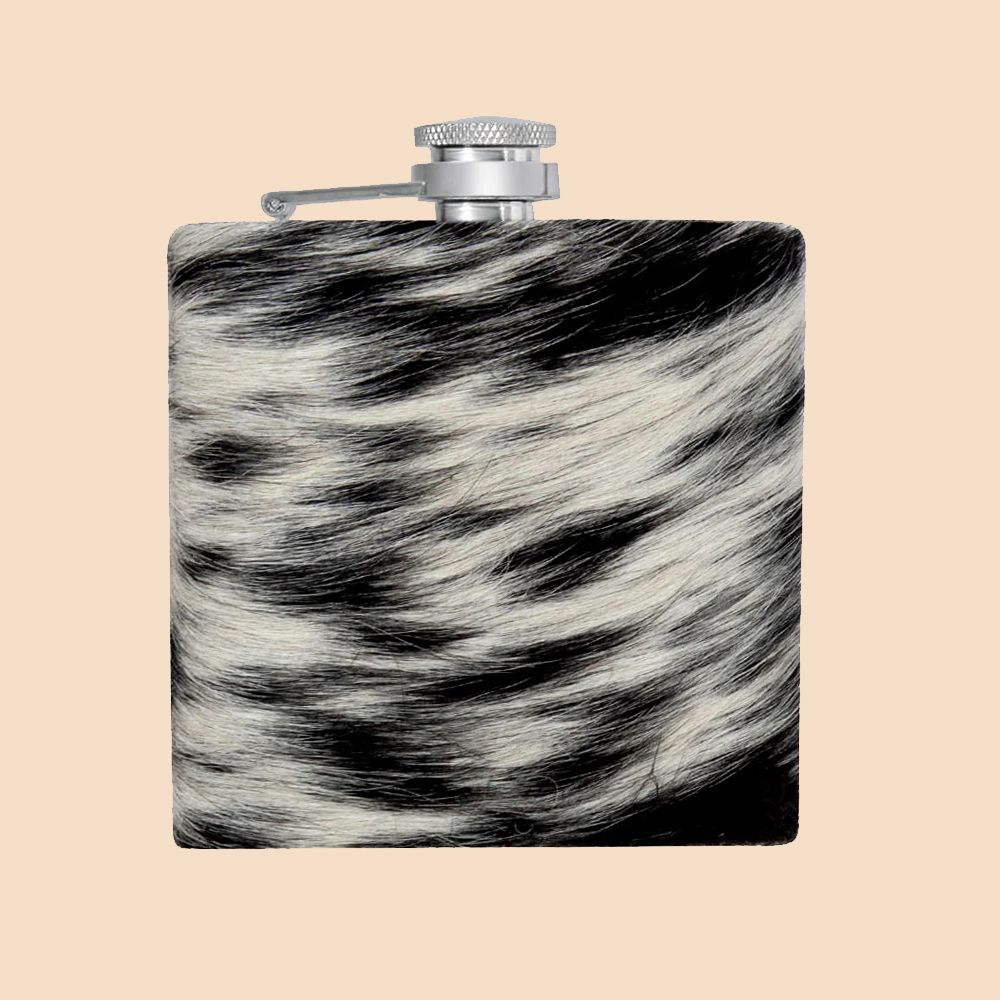 Myra Bag Hip Flask Mountain Trail Black 6oz