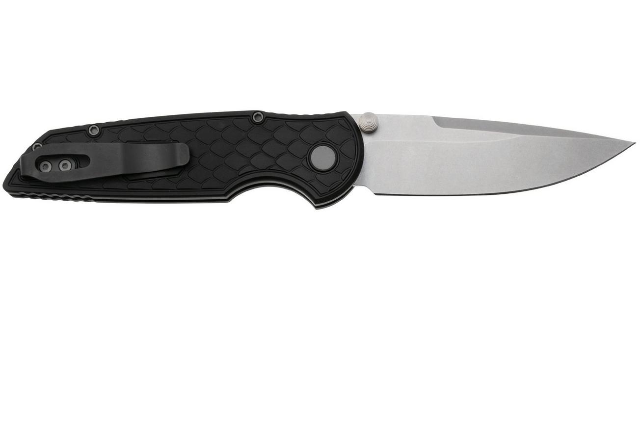 Pro-Tech TR-3 Integrity INT105-REPTILE, Stonewashed S35VN, Reptile Black Aluminum, zakmes