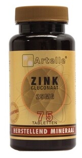 Artelle Zink Gluconaat 25mg Tabletten 75TB