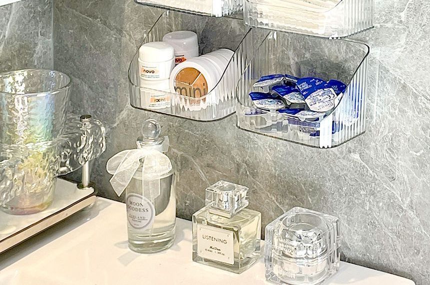 Momoi - Transparante zelfklevende plastic wandorganizer (verschillende designs) / Set