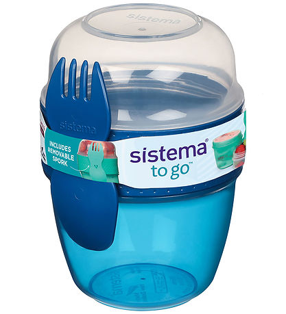Sistema Madkasse m. Bestik - Snack Capsule - 515 ml - Blå
