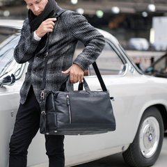 Sac de voyage 'Weekender TORO', en cuir, noir