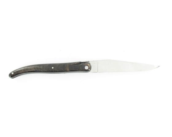 Laguiole 12 cm Plein Manche Croûte de Buffle Couteau de poche par Laguiole en Aubrac