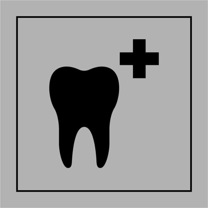 Panneau Soins dentaires - ISO 7001 en Gravoply