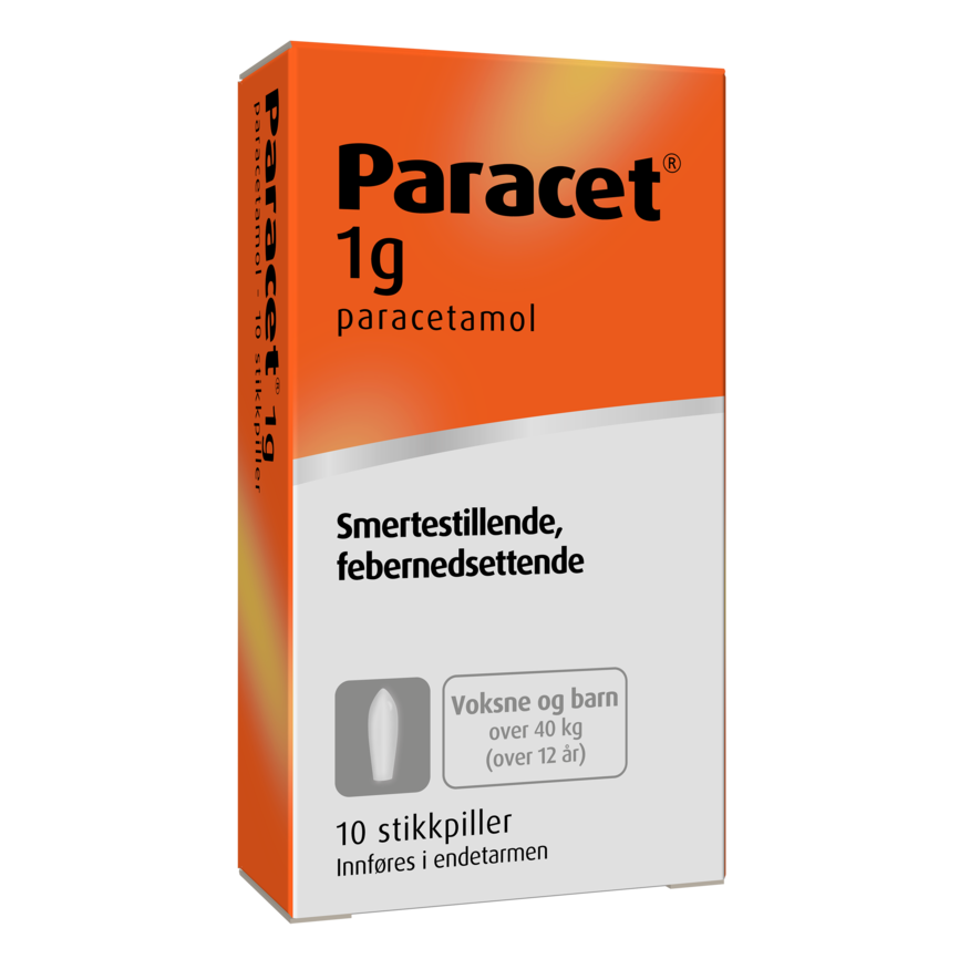 Paracet Stikkpille 1 g